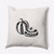 16" x 16" Ivory and Black Pumpkin Duo Outdoor Throw Pillow