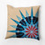 16" x 16" Brown and Blue Sailor's Delight Outdoor Throw Pillow