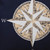 20" x 20" Blue and Beige Compass Nautical Outdoor Throw Pillow