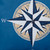 18" x 18" Blue and White Compass Nautical Outdoor Throw Pillow