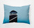 14" x 20" Blue and Black Safe Harbor Rectangular Outdoor Throw Pillow