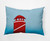 14" x 20" Blue and Red Safe Harbor Rectangular Outdoor Throw Pillow