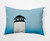 14" x 20" Blue and White Safe Harbor Rectangular Outdoor Throw Pillow