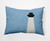 14" x 20" Blue and White Light House Rectangular Outdoor Throw Pillow