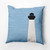 20" x 20" Blue and White Light House Outdoor Throw Pillow
