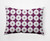 14" x 20" Purple and White Button Up Rectangular Outdoor Throw Pillow