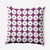 16" x 16" Purple and White Button Up Square Outdoor Throw Pillow