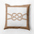 20" x 20" Brown and White Nautical Knot Outdoor Throw Pillow