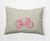 14" x 20" White and Pink Bicycle Rectangular Outdoor Throw Pillow