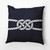 20" x 20" Blue and White Carrick Bend Outdoor Throw Pillow