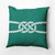 16" x 16" Green and White Carrick Bend Outdoor Throw Pillow