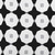16" x 16" White and Black Button Up Square Outdoor Throw Pillow