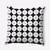 18" x 18" White and Black Button Up Square Outdoor Throw Pillow