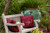 20" x 20" Red and White "Half Back Dive..." Square Outdoor Throw Pillow