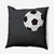 18" x 18" Gray and White Soccer Ball Square Outdoor Throw Pillow