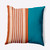20" x 20" Blue and Orange Beach Shack Outdoor Throw Pillow