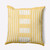 16" Lemon Yellow Beach Blanket Stripe Outdoor Throw Pillow - Down Alternative Filler