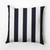 20" x 20" Blue and White Perfect Stripe Outdoor Throw Pillow