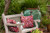 20" x 20" Red and Pink Wenstry Square Outdoor Throw Pillow