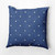 16" x 16" Blue and White Polka Dots Square Outdoor Throw Pillow