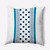 18" x 18" White and Blue Comb Dot Outdoor Throw Pillow