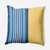 20" x 20" Yellow and Blue Beach Shack Outdoor Throw Pillow