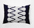 14" x 20" Blue and White Zipped Outdoor Throw Pillow