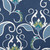 Floral Throw Pillow - 18" - Blue and White