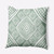 18" x 18" Green and White Diamond Jill Outdoor Throw Pillow