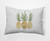 14" x 20" Yellow and Green Three Pineapples Rectangular Outdoor Throw Pillow
