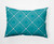 14" x 20" Blue and White Dots and Dashes Outdoor Throw Pillow
