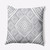 20" x 20" Gray and White Diamond Jill Outdoor Throw Pillow