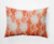 14" x 20" Orange and White Zircoland Outdoor Throw Pillow