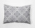 14" x 20" Gray and White Ceylon Rectangular Outdoor Throw Pillow