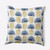 20" x 20" Yellow and Blue Pineapple Outdoor Throw Pillow