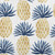 20" x 20" Yellow and Blue Pineapple Outdoor Throw Pillow