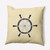 20 x 20" Yellow and Black Ship Wheel Outdoor Throw Pillow