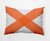 14" x 20" Orange and White X Mark Rectangular Outdoor Throw Pillow