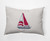 14" x 20" Ivory and Red Sail Rectangular Outdoor Throw Pillow