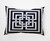 Greek New Key Outdoor Throw Pillow - 20" - Indigo Blue and White