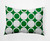 14" x 20" Green and White Small Mod Circles Rectangular Outdoor Throw Pillow