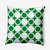 16" x 16" Green and White Small Mod Circles Square Outdoor Throw Pillow