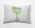 14" x 20" Green and White Margarita Outdoor Throw Pillow