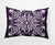 14" x 20" Purple and White Geometric Rectangular Outdoor Throw Pillow