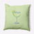 20" x 20" Green Margarita Outdoor Throw Pillow