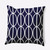 14" x 20" Blue and White Rectangular "Reverse" Play Designed Outdoor Throw Pillow - Down Alternative Filler