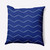 20" x 20" Blue and White Harlequin Stripe Outdoor Throw Pillow