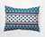 14" x 20" Blue and White Scrambled Prints Outdoor Throw Pillow