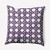 16" x 16" Purple and White Rattan Geometric Outdoor Throw Pillow