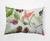 14" x 20" Green and White Windy Bloom Rectangular Outdoor Throw Pillow